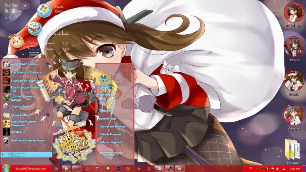 元气贫乳舰娘龙骧 舰队Collection win7主题