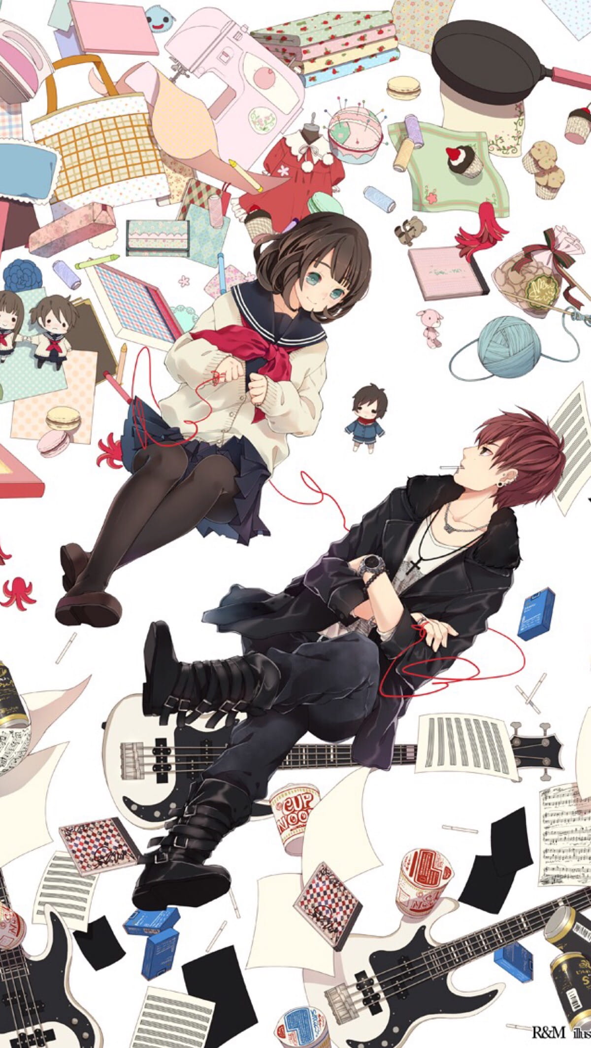 你我命运的交错 各类CP情侣 插画壁纸美图