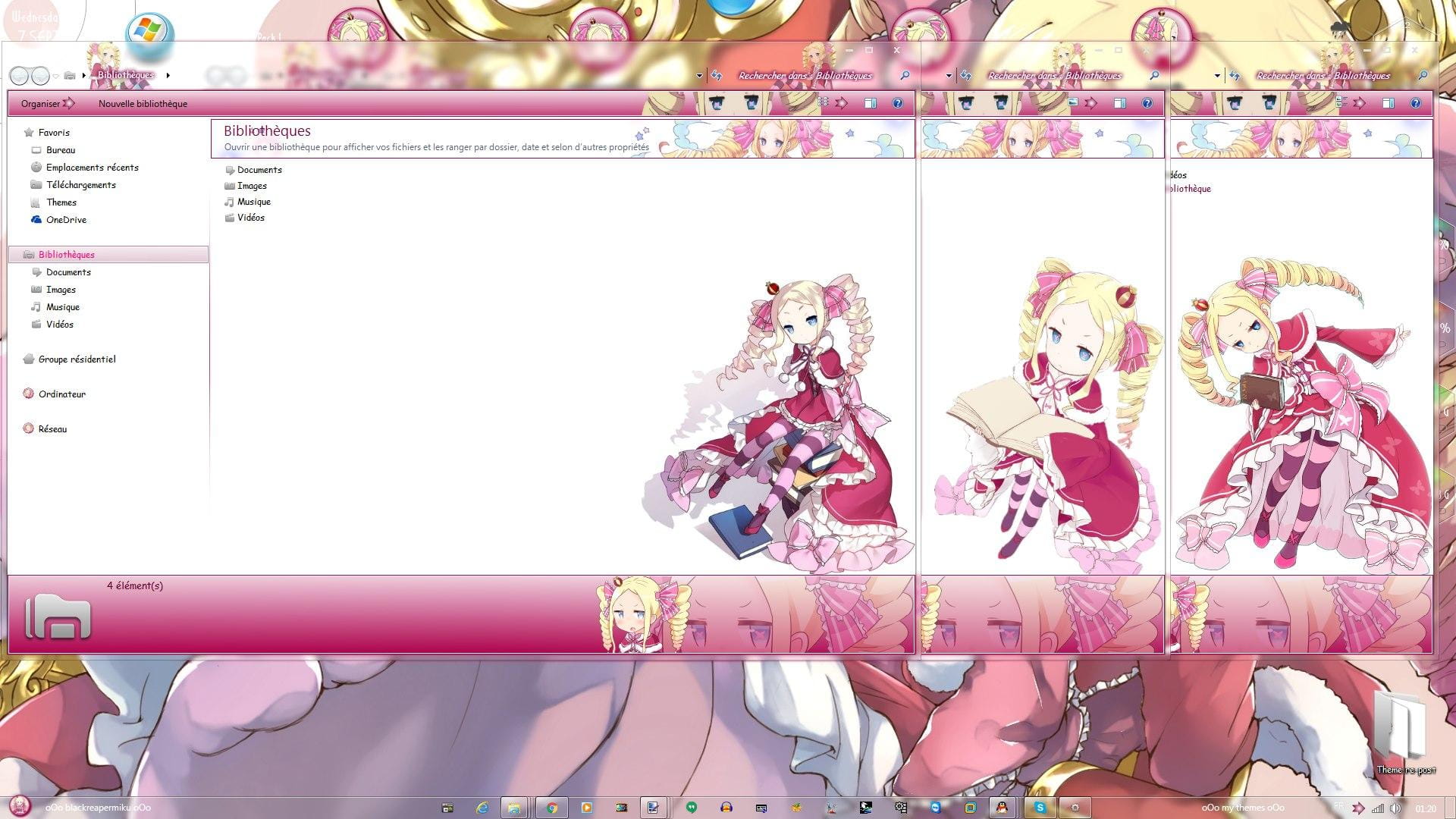 双卷马尾惹人妖精 碧翠丝 从零开始 win7主题