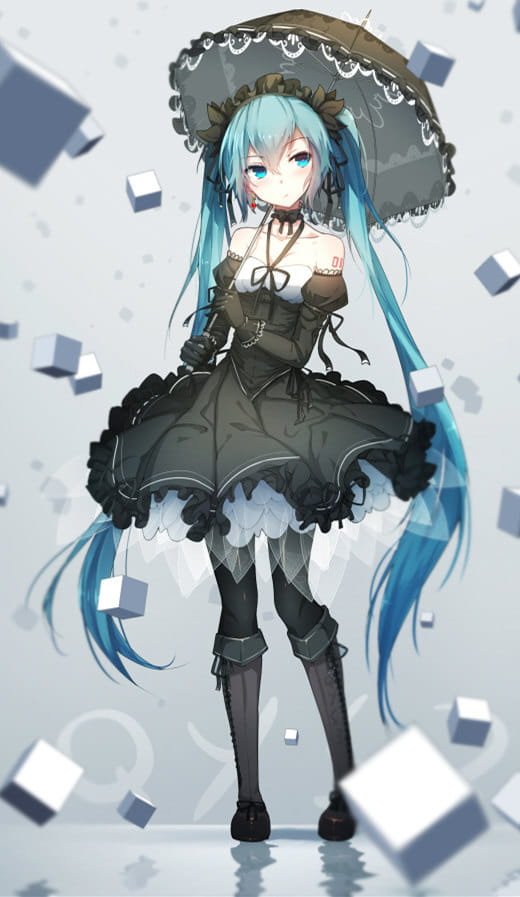 哥特萝莉 初音未来 安卓手机主题下载