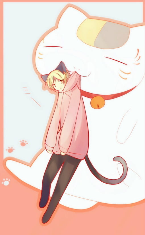 肥嘟嘟的猫咪老师 夏目友人帐 手机壁纸