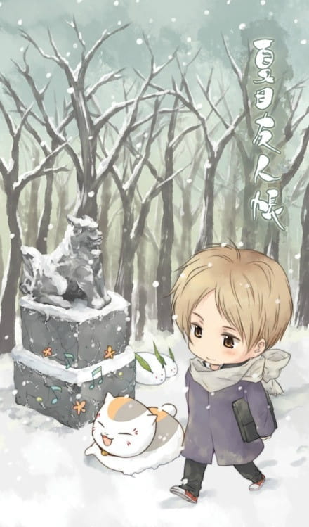 肥嘟嘟的猫咪老师 夏目友人帐 手机壁纸