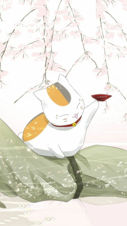 肥嘟嘟的猫咪老师 夏目友人帐 手机壁纸