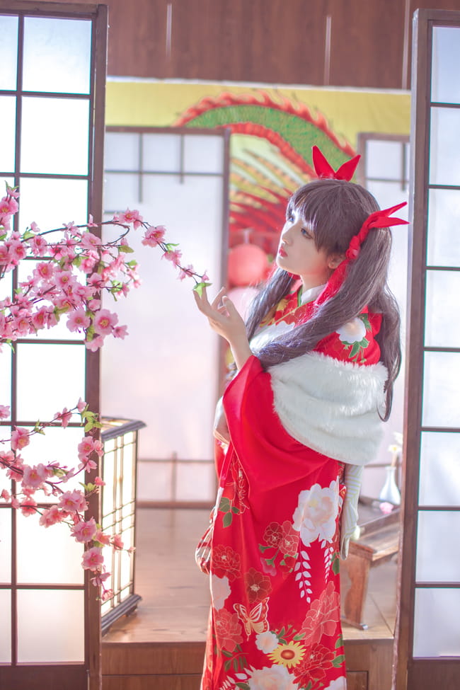 【授权】Fate 远坂凛和服 COS
