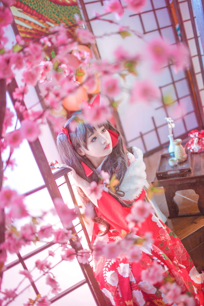 【授权】Fate 远坂凛和服 COS