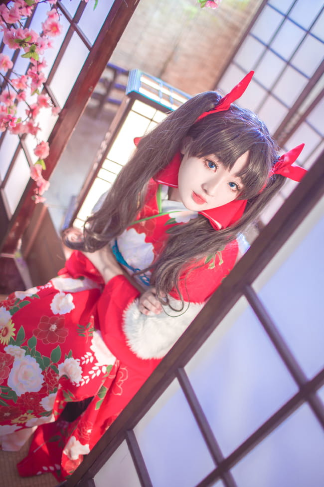 【授权】Fate 远坂凛和服 COS