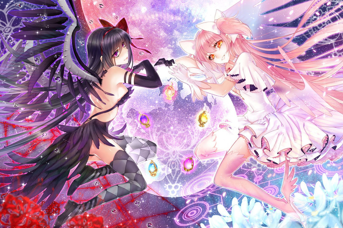 圆神大法 鹿目圆&晓美焰CP桌面壁纸