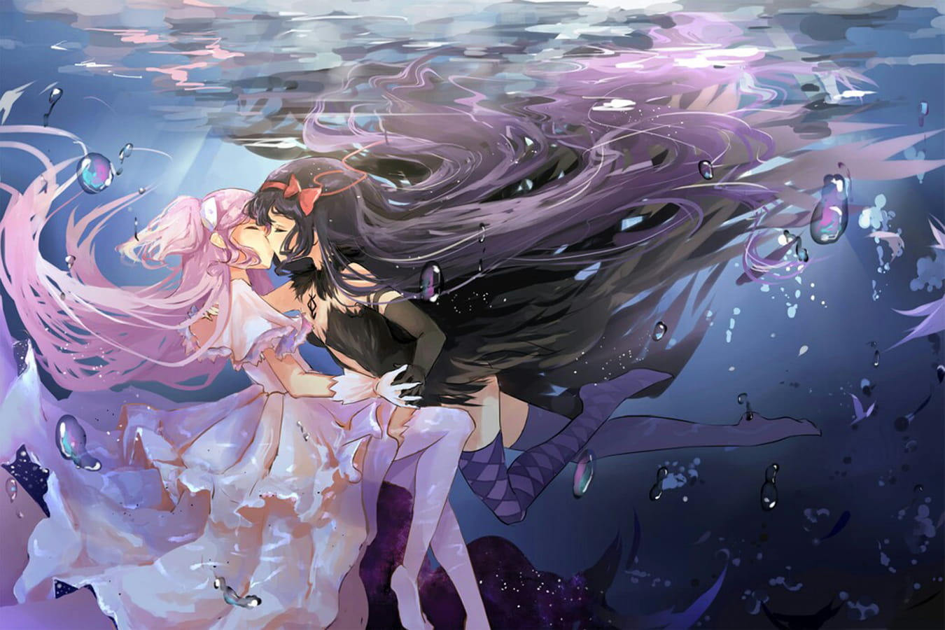 圆神大法 鹿目圆&晓美焰CP桌面壁纸