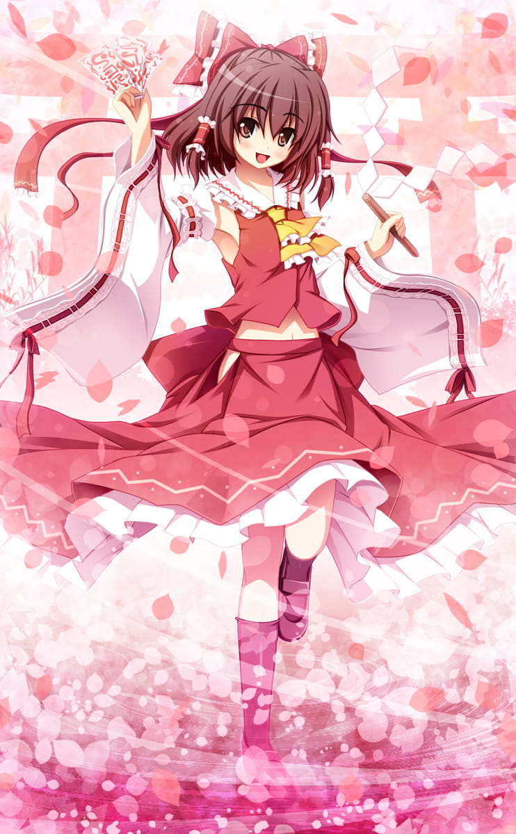 东方Project 神秘的巫女 博丽灵梦手机壁纸图集(1)