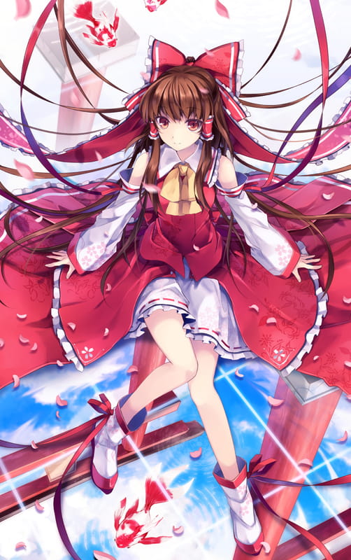 东方Project 神秘的巫女 博丽灵梦手机壁纸图集(1)