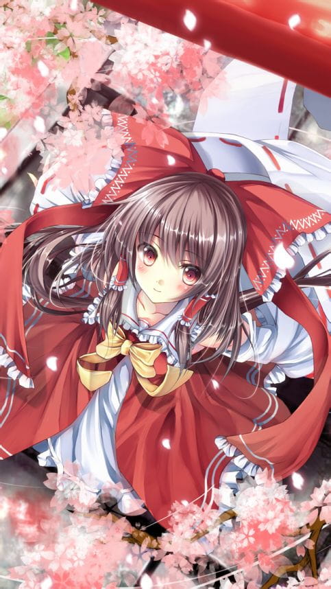 东方Project 神秘的巫女 博丽灵梦手机壁纸图集(1)