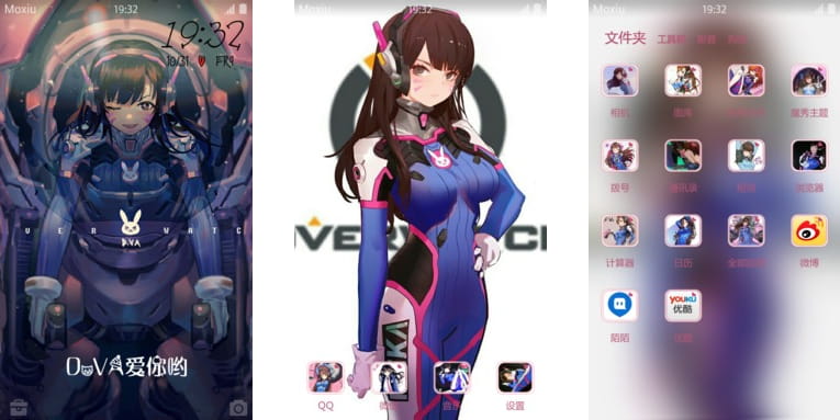 机甲美少女 D.Va 安卓手机主题下载