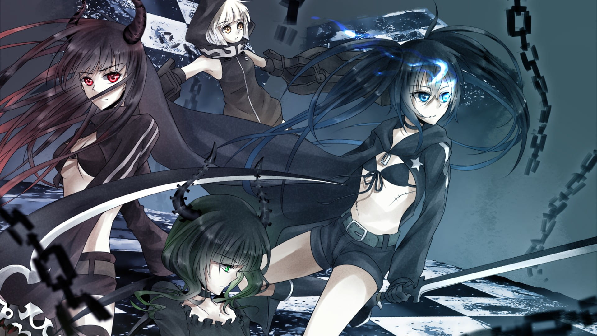 左眼里跳动的蓝色火焰 黑岩射手 高清电脑壁纸下载(1)