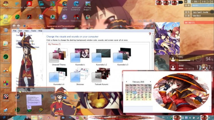 惠惠的爆裂魔法 为美好的世界献上祝福 win7主题