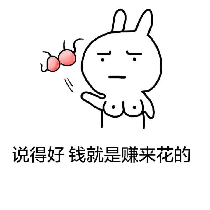趣味表情包 赚钱不易 且花且珍惜