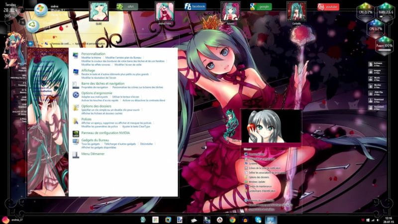 罗密欧与辛德瑞拉 初音未来 win8主题