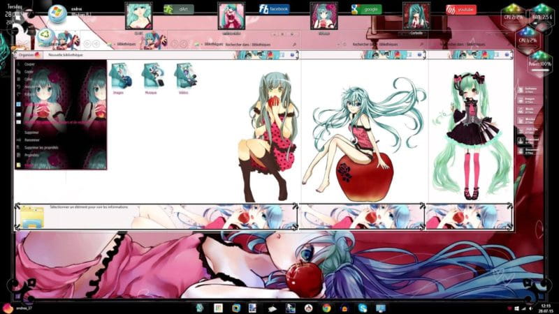 罗密欧与辛德瑞拉 初音未来 win8主题