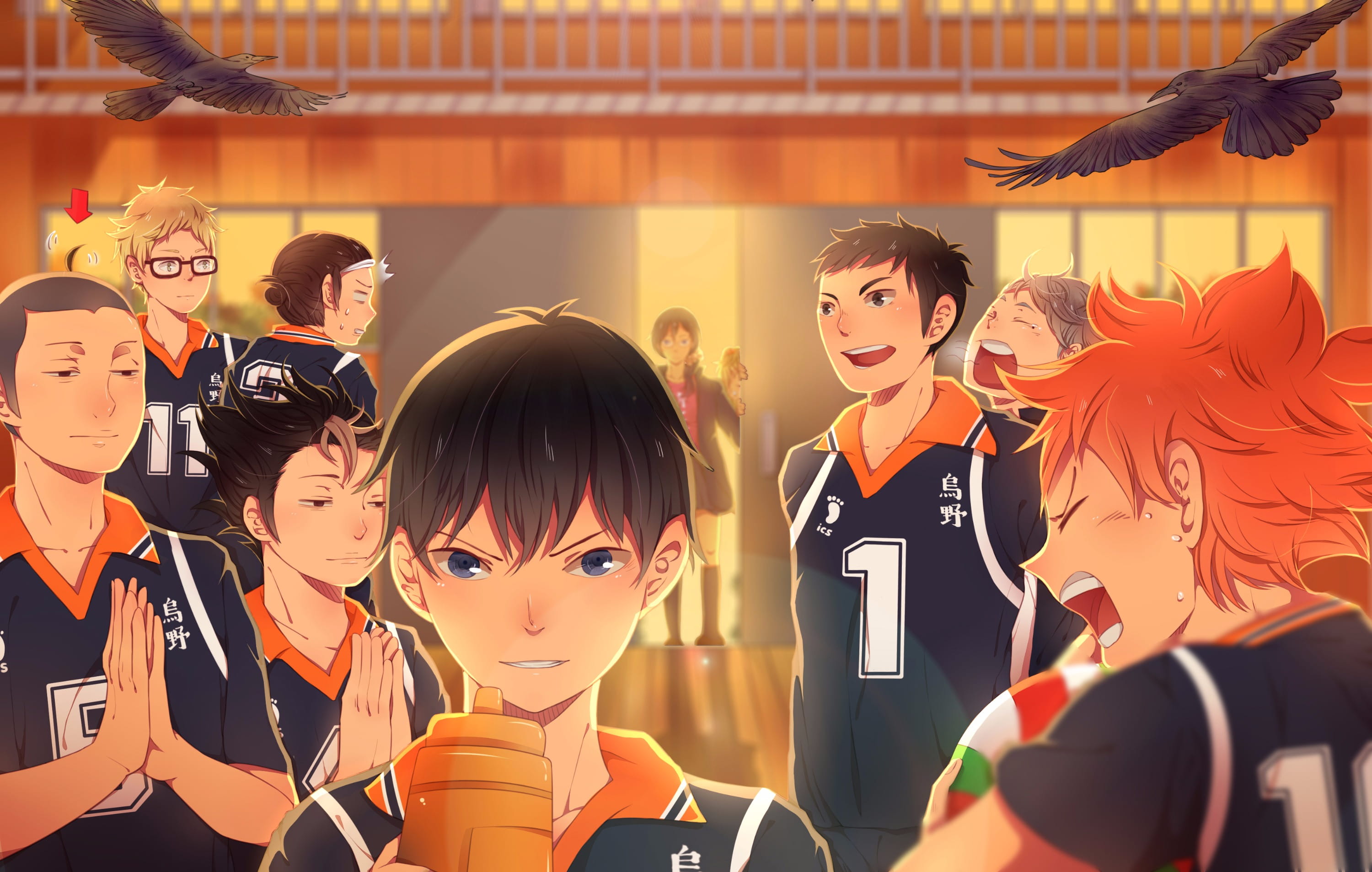 燃烧热血吧少年 排球少年同人桌面壁纸