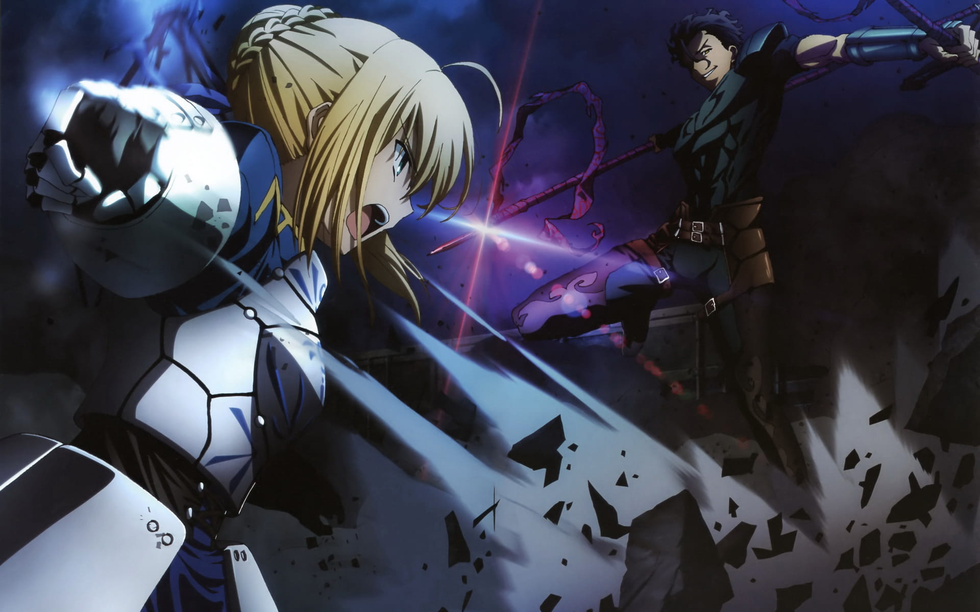 Fatestay night saber&伊莉雅 动漫电脑壁纸