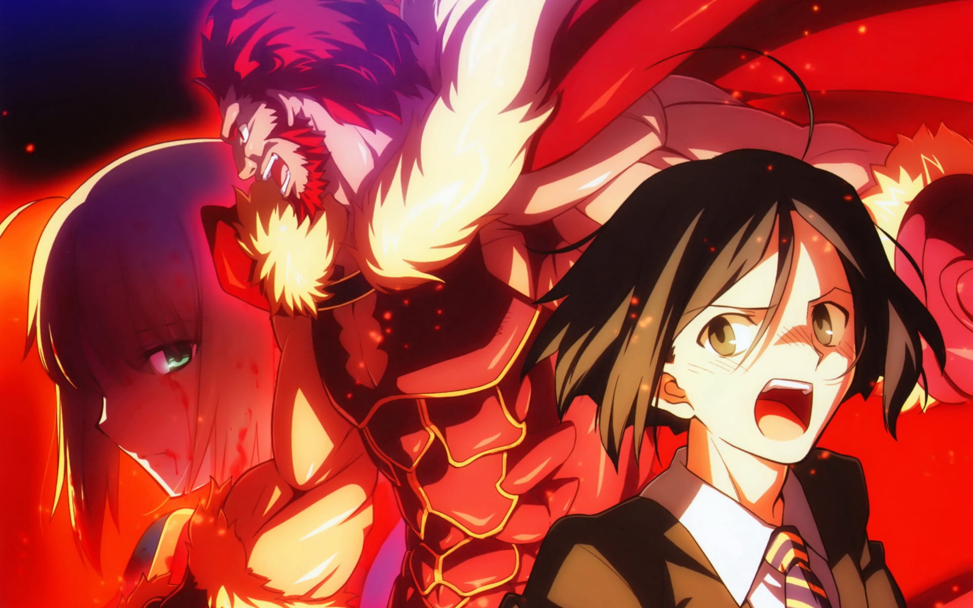 Fatestay night saber&伊莉雅 动漫电脑壁纸