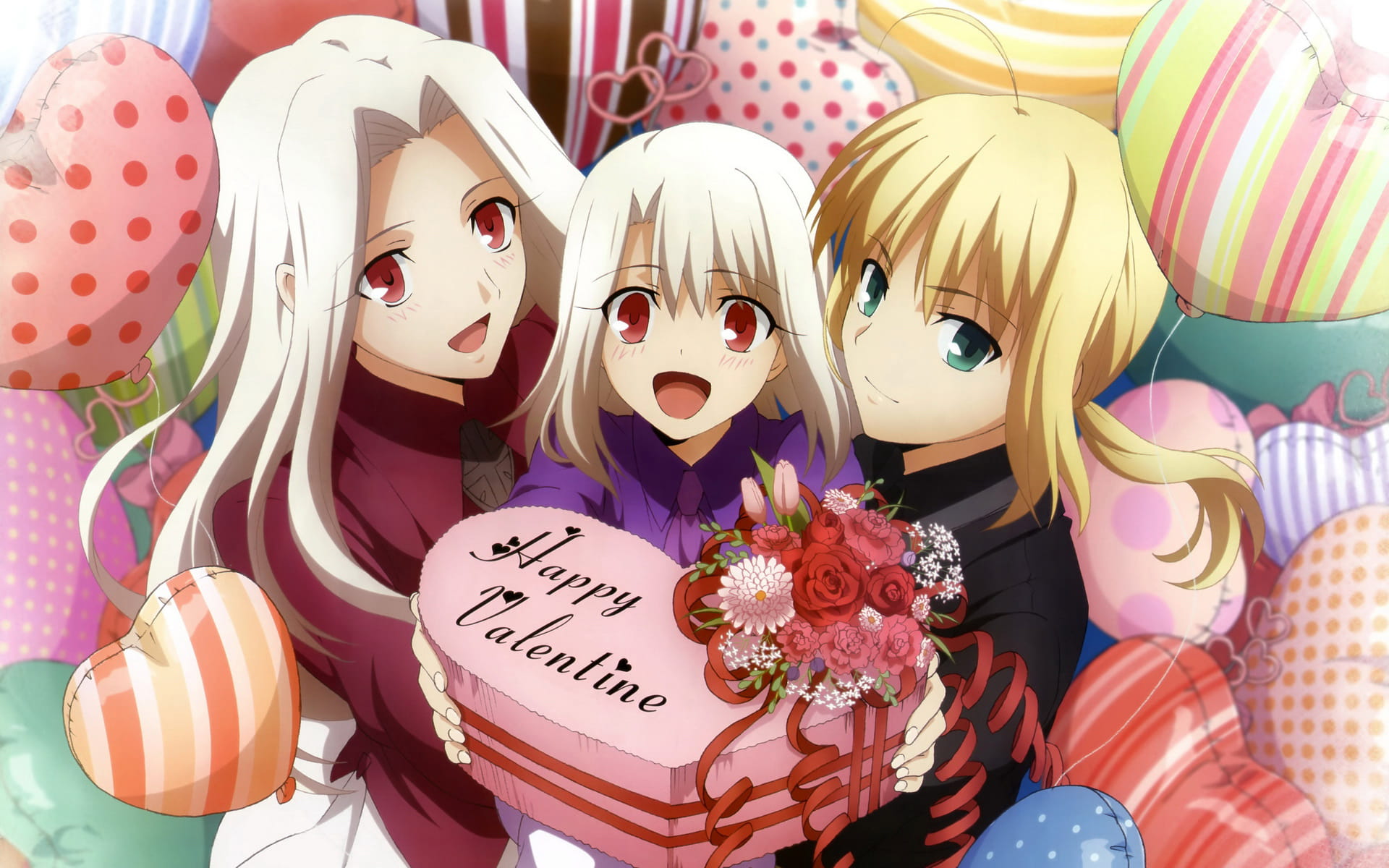 Fatestay night saber&伊莉雅 动漫电脑壁纸