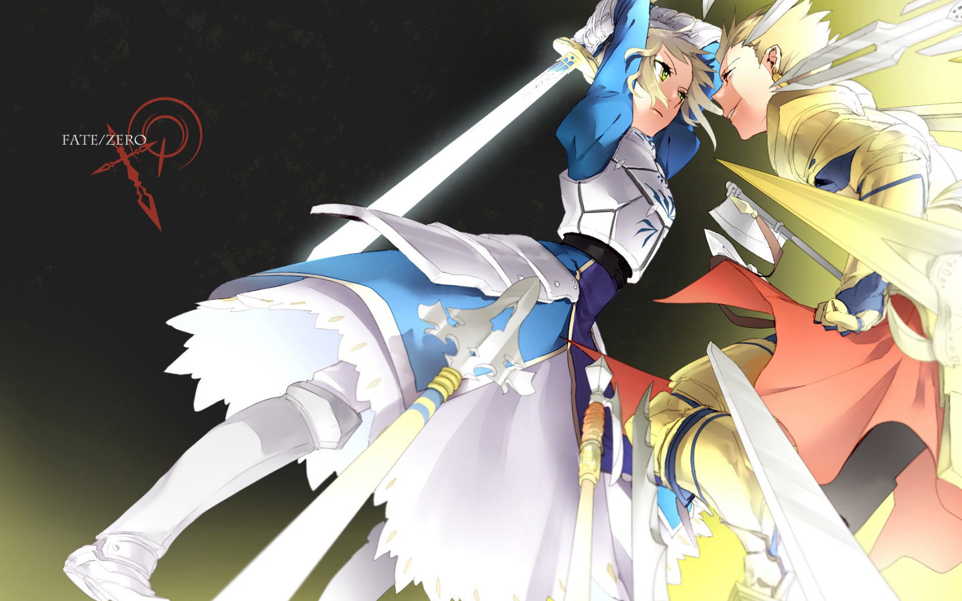 Fatestay night saber&伊莉雅 动漫电脑壁纸