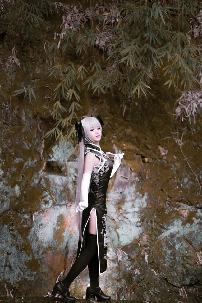 【授权】缘之空 春日野穹黑旗袍COS