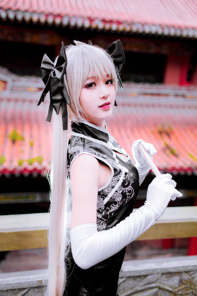 【授权】缘之空 春日野穹黑旗袍COS