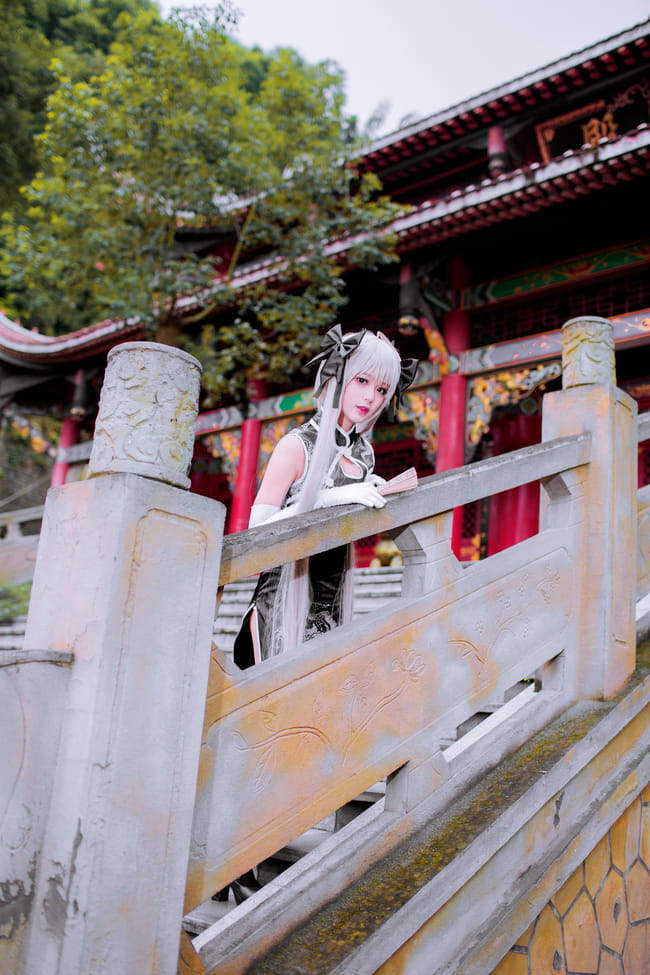 【授权】缘之空 春日野穹黑旗袍COS