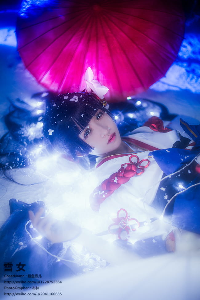 阴阳师手游 雪女 见月之樱皮肤COS