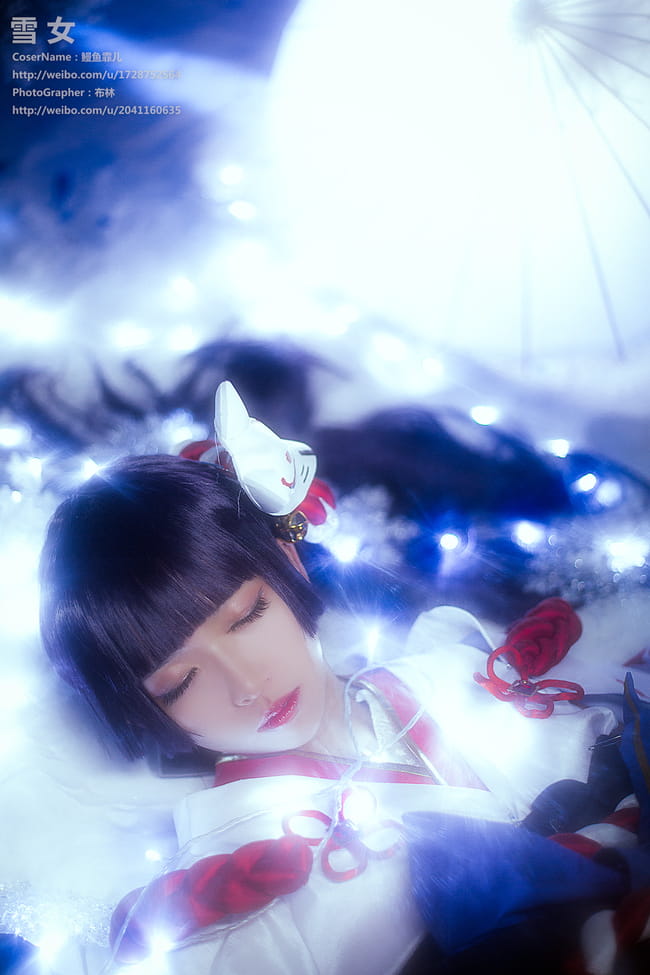 阴阳师手游 雪女 见月之樱皮肤COS