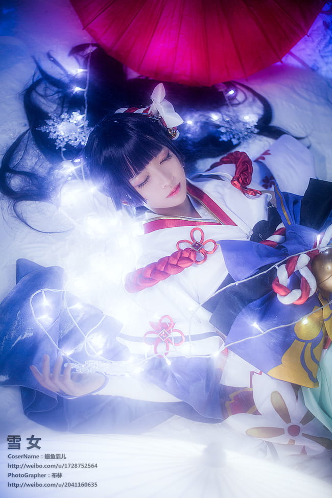 阴阳师手游 雪女 见月之樱皮肤COS