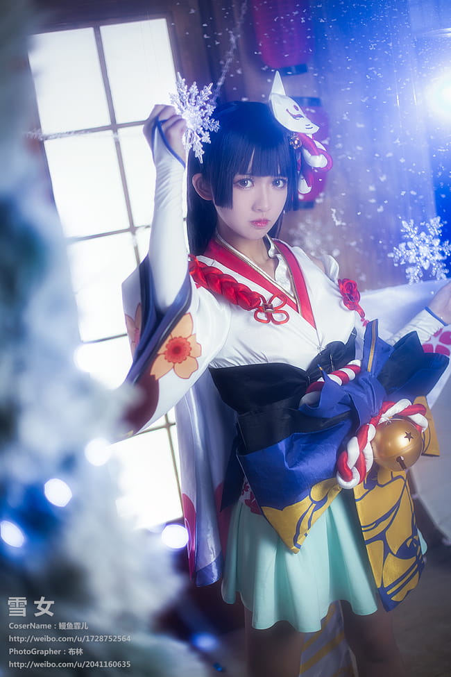 阴阳师手游 雪女 见月之樱皮肤COS