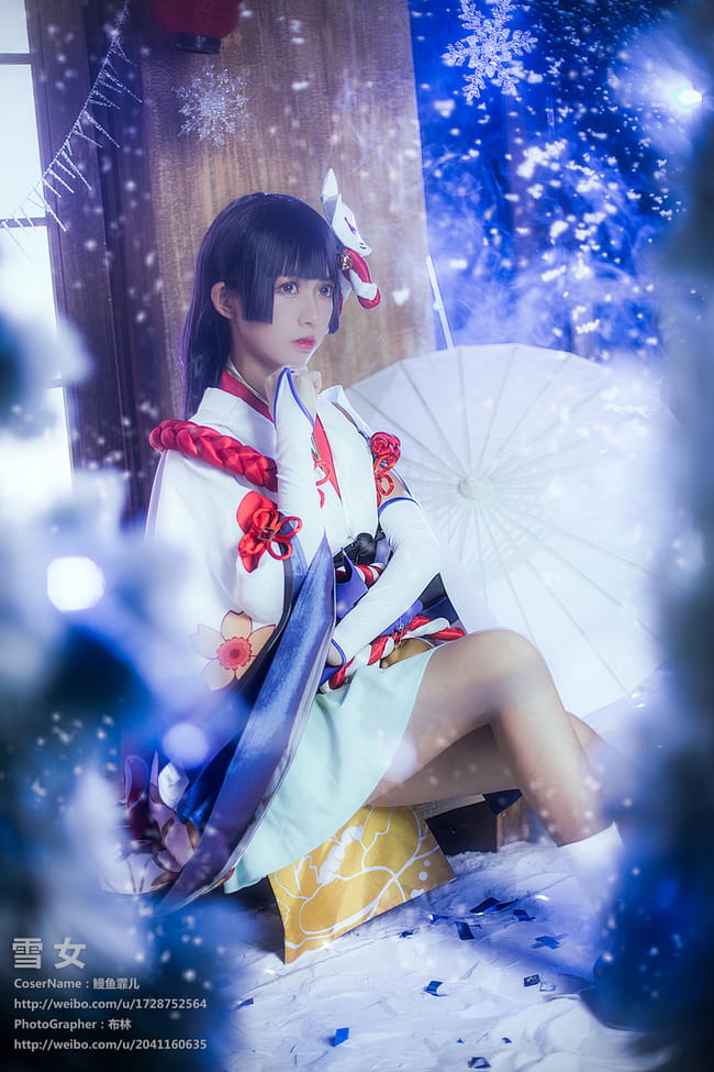 阴阳师手游 雪女 见月之樱皮肤COS