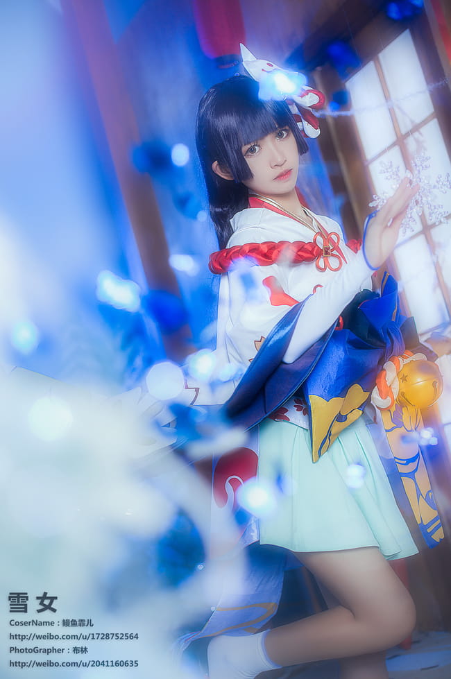 阴阳师手游 雪女 见月之樱皮肤COS