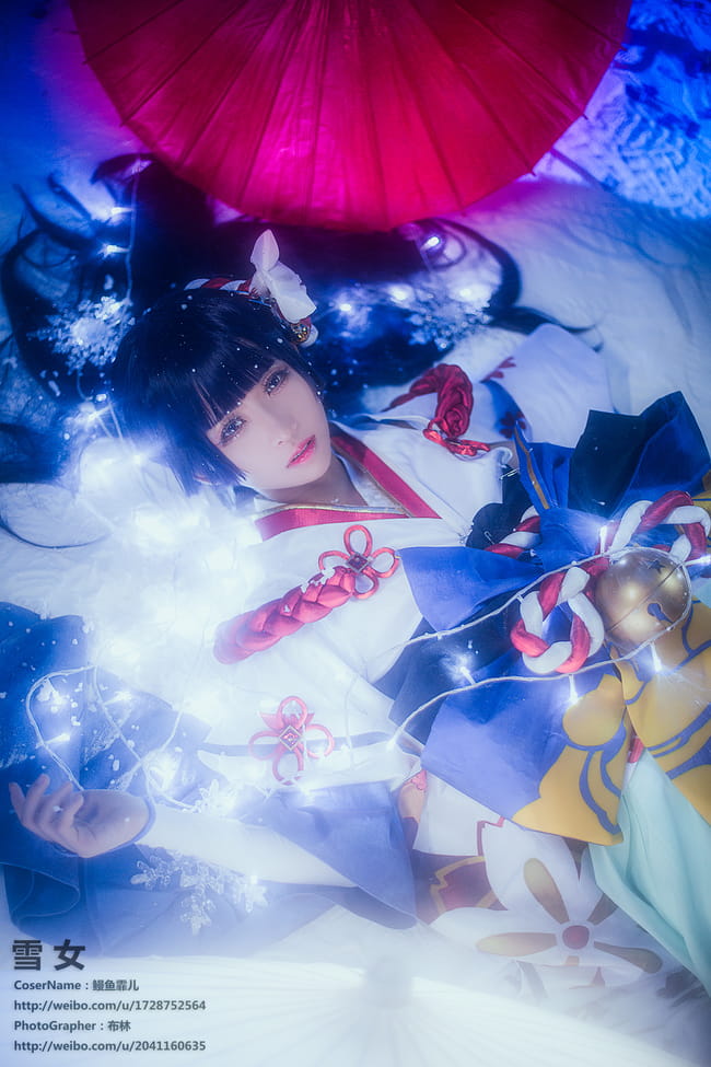 阴阳师手游 雪女 见月之樱皮肤COS