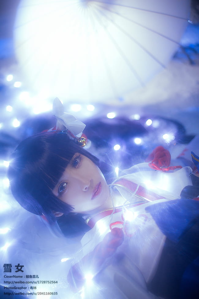 阴阳师手游 雪女 见月之樱皮肤COS