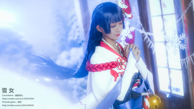 阴阳师手游 雪女 见月之樱皮肤COS