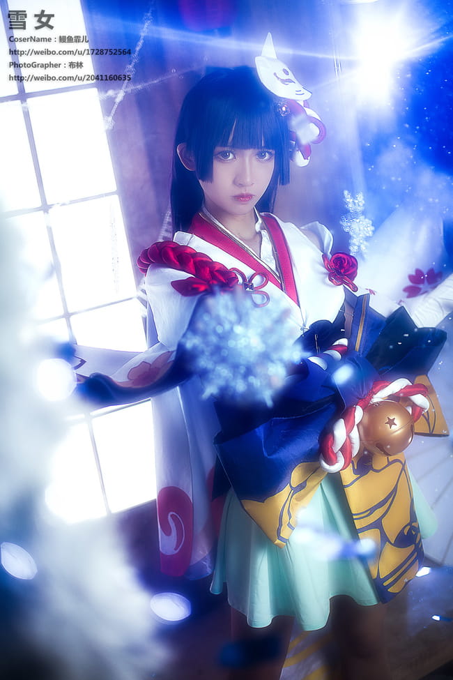 阴阳师手游 雪女 见月之樱皮肤COS