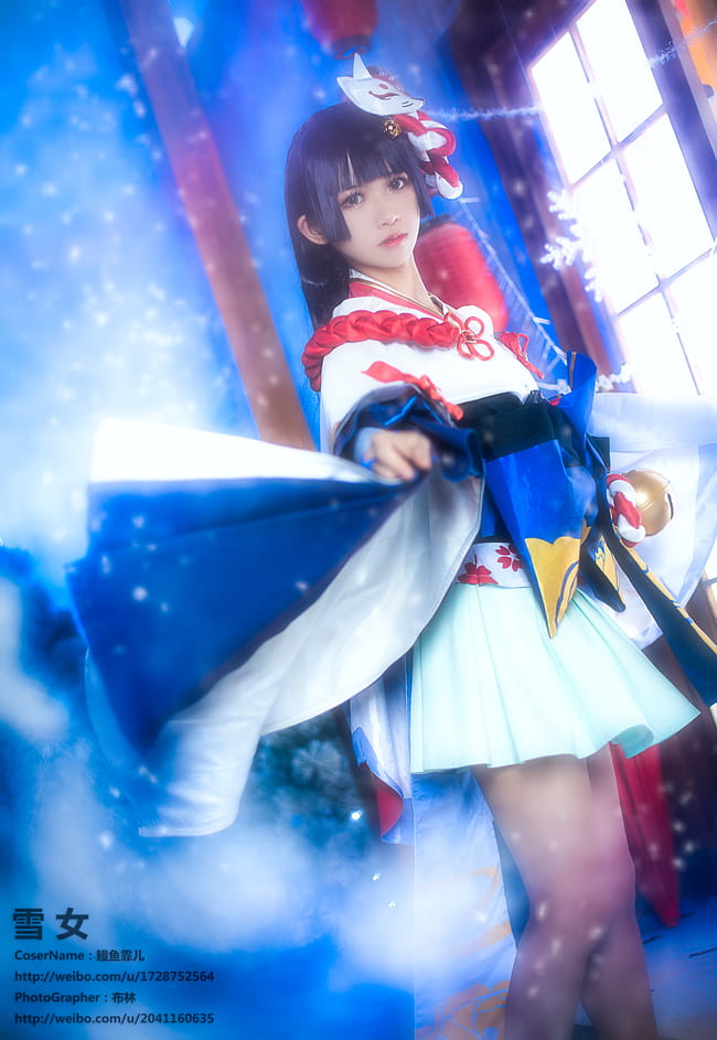 阴阳师手游 雪女 见月之樱皮肤COS