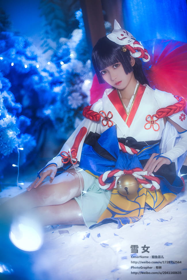 阴阳师手游 雪女 见月之樱皮肤COS