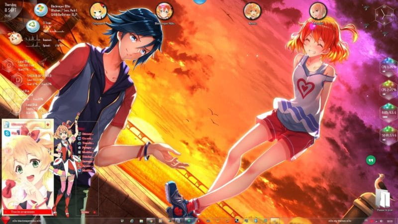 超越星系的热恋 超时空要塞Δ win7主题