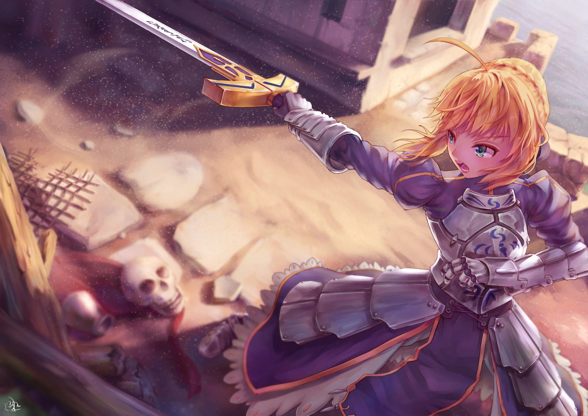 阿尔托莉雅saber本子电脑壁纸下载(1)