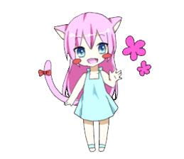 粉色萝莉猫耳娘 Nekoko 表情包