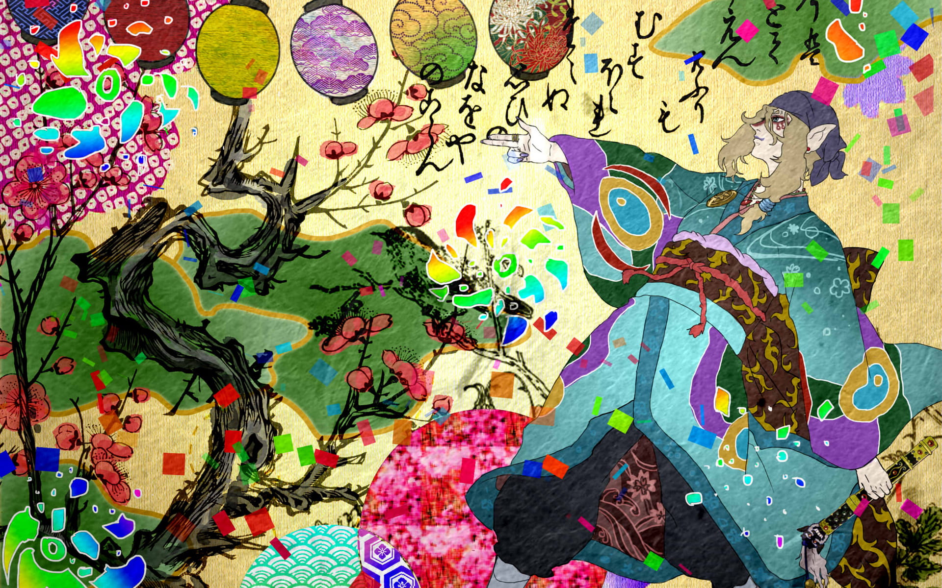 魑魅魍魉 怪化猫 动漫电脑壁纸下载