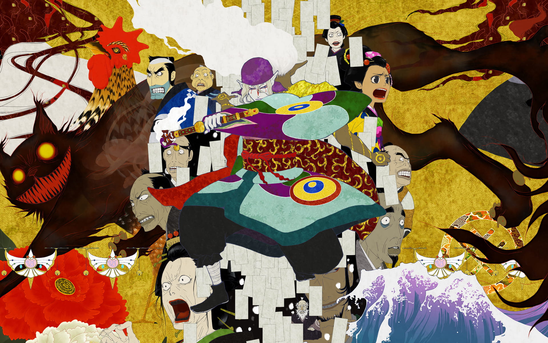 魑魅魍魉 怪化猫 动漫电脑壁纸下载