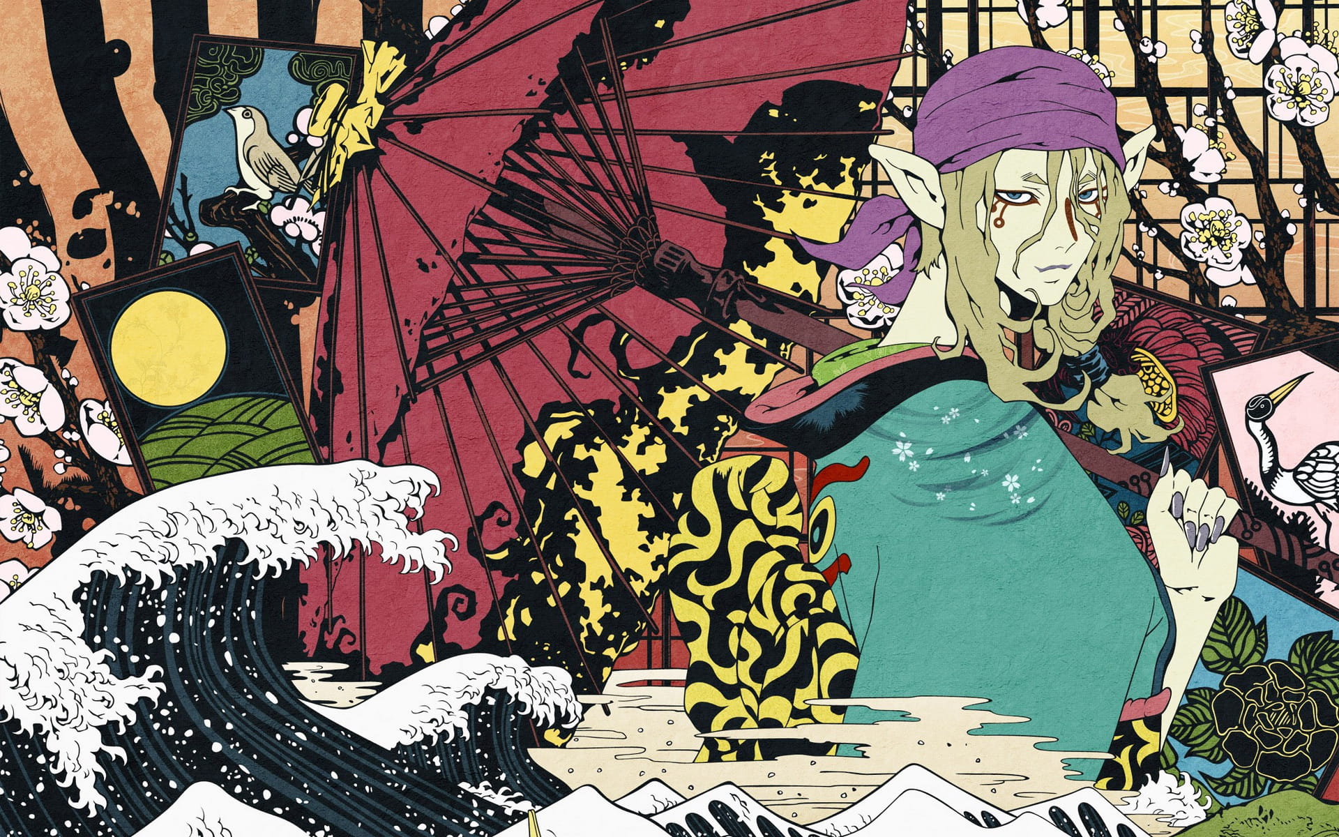 魑魅魍魉 怪化猫 动漫电脑壁纸下载