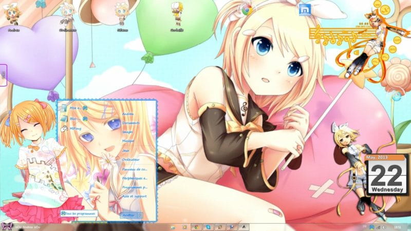 压路机镜音铃 Vocaloid Rin V2 win7主题