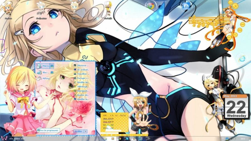 压路机镜音铃 Vocaloid Rin V2 win7主题