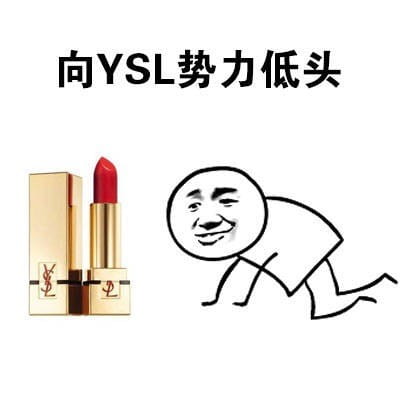 向一切口红势力低头 向YSL星辰低头表情包下载
